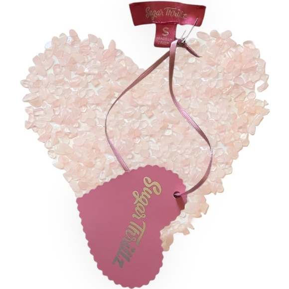 NWT Sugar Thrillz Never Too Much White Fuzzy Cropped Cardigan Sz S - Picture 4 of 7